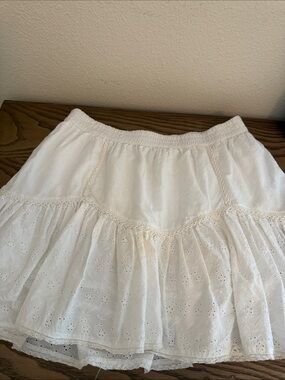 Jessica Simpson White Eyelet Tiered Skirt